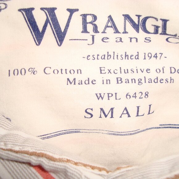 Wrangler Mens Long Sleeve Button Down Striped Shirt 100% Cotton sz S - Picture 3 of 4